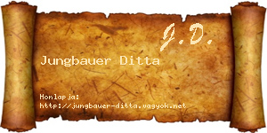 Jungbauer Ditta névjegykártya