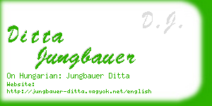 ditta jungbauer business card
